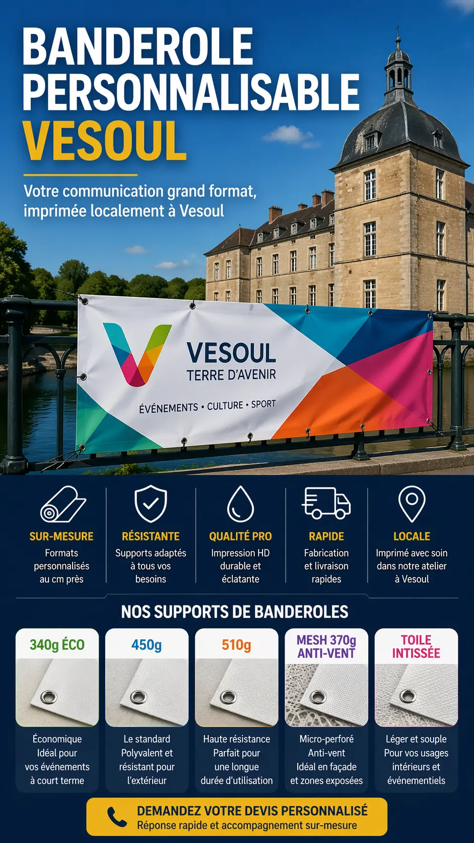 banderole personnalisable vesoul impression grand format sur mesure